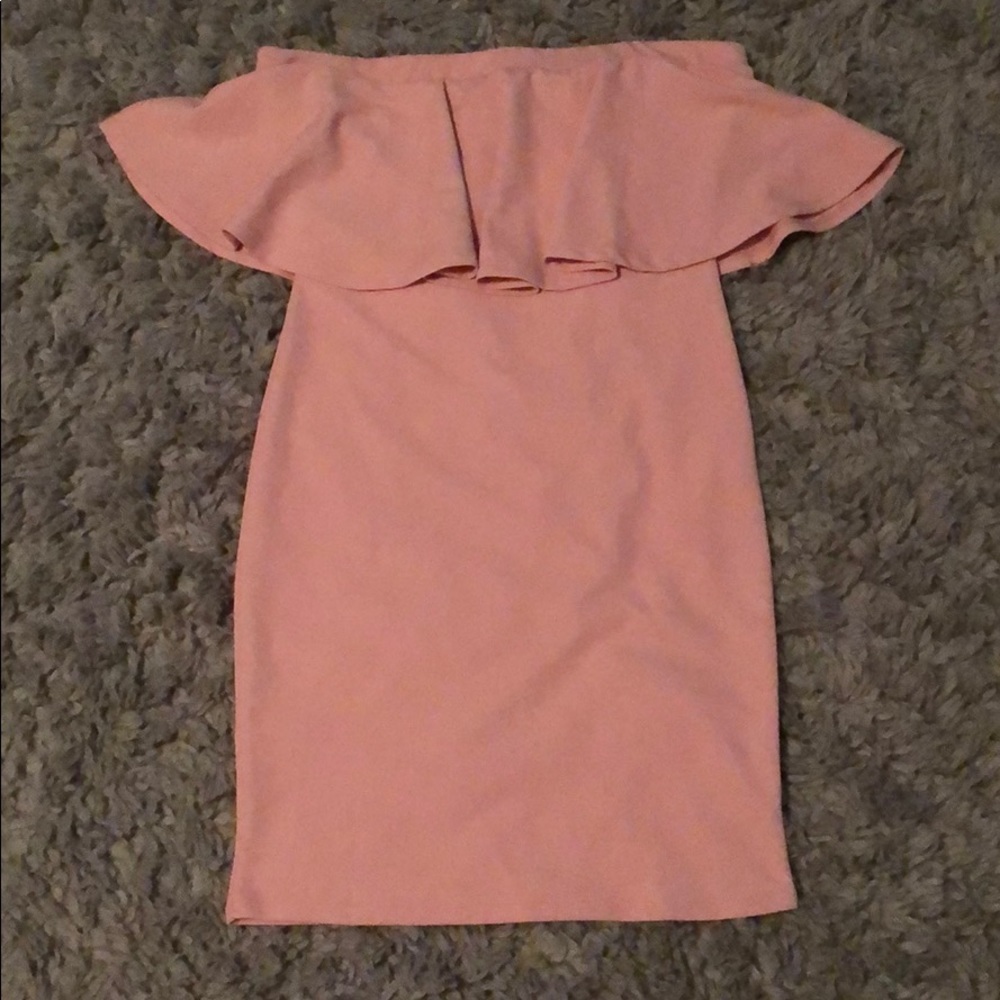 Tube Flounce BodyCon Dress